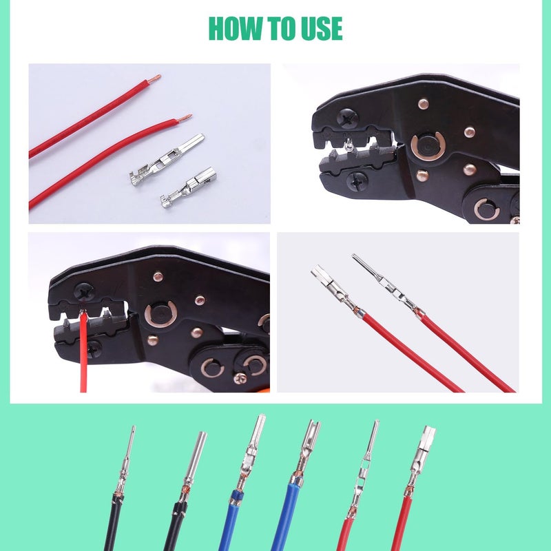 Twidec /290PCS Car Electrical Wire Terminal Pins Connector 1/1.5/1.8/2.2/2.8/3.5mm 21Type Connector Pins Terminal Auto Electric Connector Non-Insulated Plug Removal Male Female Crimp Pins - Image 5